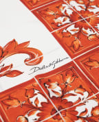 Dolce&Gabbana Платок из шелка в принте Майолика - Артикул: FN090R-GDDU6
