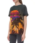 Balmain Лляна футболка - Артикул: RF11126I071