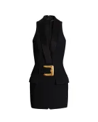 Balmain Сукня міні з вовни - Артикул: HF1R5184ME54