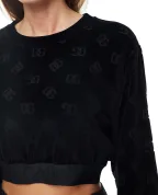 Dolce&Gabbana Велюровий топ - Артикул: F9O83T-FJ7DL
