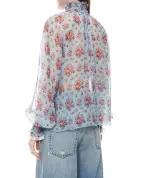 Dolce&Gabbana Блуза з квітковим принтом та шовком - Артикул: F7BK3T-IS10F