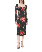 Dolce&Gabbana Сукня-футляр із квітковим принтом - Артикул: F610FT-FSICD