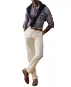 Ralph Lauren Purple Label Рубашка из шелка и льна - Артикул: 790P05946001