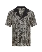 Balmain Рубашка в принт монограмма PB - Артикул: GH1HN133VI36