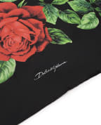 Dolce&Gabbana Шовкова хустка з принтом троянд - Артикул: FN090R-GDDW3
