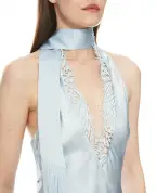 Balmain Атласний топ із шовку - Артикул: FF1AG700MH40