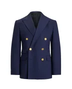 Ralph Lauren Purple Label Пиджак двубортный ручной работы от Gregory из шерсти - Артикул: 798765810001