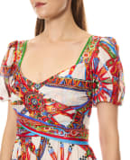 Dolce&Gabbana Платье макси из батиста в принте Сarretto - Артикул: F615PT-GDDTB
