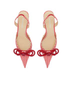 Mach&Mach Туфли-слингбэк Double Bow Red Gingham - Артикул: SS26-S1133-65-VIC-RED-R