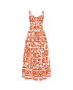 Dolce&Gabbana Платье макси в принт Майолика - Артикул: F6TTHT-GDDRL