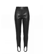Balmain Брюки из овечьей кожи со стременами - Артикул: PA0000000005