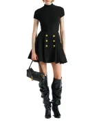 Balmain Спідниця з твіду - Артикул: HF1LA680XM07