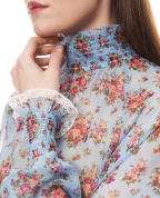 Dolce&Gabbana Блуза з квітковим принтом та шовком - Артикул: F7BK3T-IS10F