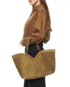 Saint Laurent Cумка-тоут Y Small из телячьей замши - Артикул: 835274-C0X0W