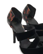 Balmain Туфлі-човники з оксамиту та лакованої шкіри - Артикул: HN0UA302TNVA