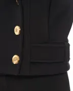 Balmain Двубортное укороченное пальто из шерсти - Артикул: FF1UA095WD10