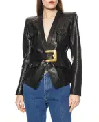 Balmain Куртка из овечьей кожи	 - Артикул: FF1SI630LD63