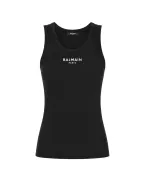 Balmain Майка з вишивкою Balmain Paris - Артикул: HF1EB075BD10
