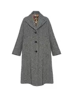 Dolce&Gabbana Пальто длинное из шерсти с шевронным узором - Артикул: F0W4JT-FCZAJ