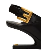 Balmain Босоножки Anthem No Wedge из телячьей кожи - Артикул: HN1UH283LECX