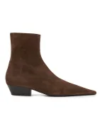 Saint Laurent Ботильоны JILL из телячьей замши - Артикул: 850121-27D00