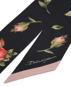 Dolce&Gabbana Повязка из шёлка с цветочным принтом - Артикул: FS215A-GDDPM