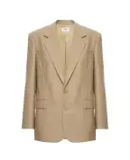 Saint Laurent Однобортний піджак із вовни та шовку - Артикул: 858458-Y7K11