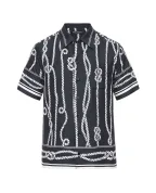 Dolce&Gabbana Рубашка Hawaii из шелка в морском принте - Артикул: G5JH9T-HI143