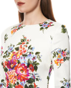 Dolce&Gabbana Сукня-футляр з атласу з квітковим принтом - Артикул: F612VT-FSICE