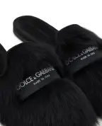 Dolce&Gabbana Шлепанцы из овчины и замши - Артикул: CI0224-A9Y93