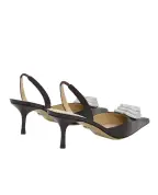 Mach&Mach Туфли TRIPLE HEART из лакированной телячьей кожи с кристаллами - Артикул: R26-S1082-65-PAT-PLB