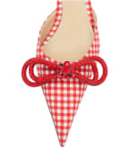 Mach&Mach Туфли-слингбэк Double Bow Red Gingham - Артикул: SS26-S1133-65-VIC-RED-R