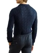 Ralph Lauren Purple Label Свитер-поло из хлопка и шелка - Артикул: 790P03428003