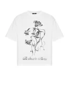 Balmain Футболка с цветочным принтом - Артикул: HF1EG110GF64