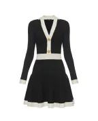 Balmain Вязаное мини-платье - Артикул: FF1R9858KI64