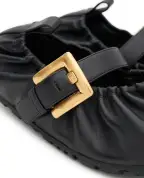 Balmain Балетки с пряжкой из телячьей кожи - Артикул: GN0UF761LPAN