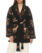 Alanui Кардиган Island Roots Foulard из кашемира, шерсти и хлопка - Артикул: LWHB064E26KNI0031061