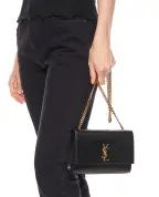 Saint Laurent Клатч Kate з телячої шкіри - Артикул: 851504-AAGBE