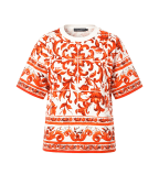 Dolce&Gabbana Футболка в принт Майолика - Артикул: F8U10T-GDDT5