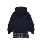 Dolce&Gabbana Детское платье с капюшоном из футера с нашивкой - Артикул: L5JDBH-G7P6V-S