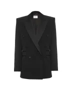 Saint Laurent Двобортний жакет із вовни - Артикул: 828008-Y7E63