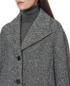 Dolce&Gabbana Пальто длинное из шерсти с шевронным узором - Артикул: F0W4JT-FCZAJ