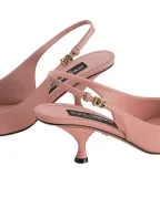 Dolce&Gabbana Туфли-слингбэк Lollo из телячьей кожи в лаковой отделке - Артикул: CG1007-AP412