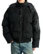 Balmain Пуховик с капюшоном - Артикул: HH1TP190XM28