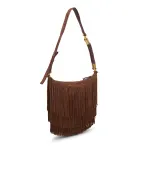 Balmain Сумка Ébène Hobo із замші з бахромою - Артикул: GN0BT053LWSF