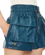 Balmain Шорты из овечьей кожи - Артикул: HF1QA105LE35