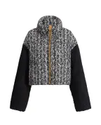 Balmain Пуховик із твіду з вовною - Артикул: HF1TP140MI65