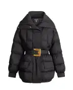 Balmain Пуховик з поясом - Артикул: HF1TQ040XK09