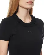 Dolce&Gabbana Футболка с кружевом и вышивкой - Артикул: F8V88Z-GDDPN