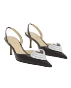 Mach&Mach Туфли TRIPLE HEART из лакированной телячьей кожи с кристаллами - Артикул: R26-S1082-65-PAT-PLB